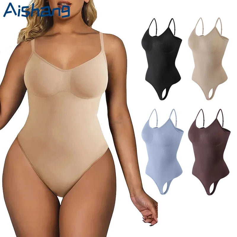 Shapewear Bodysuit Thong Fajas Colombianas Body Shaper Women Seamless Tummy Control Slimming Sheath Flat Belly for Underwear